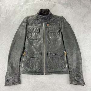 G Star Raw Denim Men's Size Medium New Dryden 100% Leather Jacket Made in India
